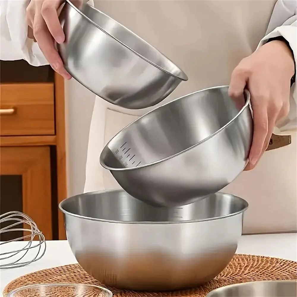 1-3 Stainless Steel Bowl Set w - đánh giá và giá Food Storage Home