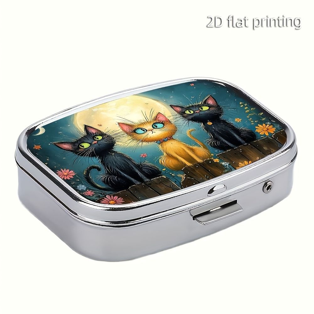 1 Cute Cat-Shaped Metal Pill B - đánh giá và giá Food Storage Food Safety