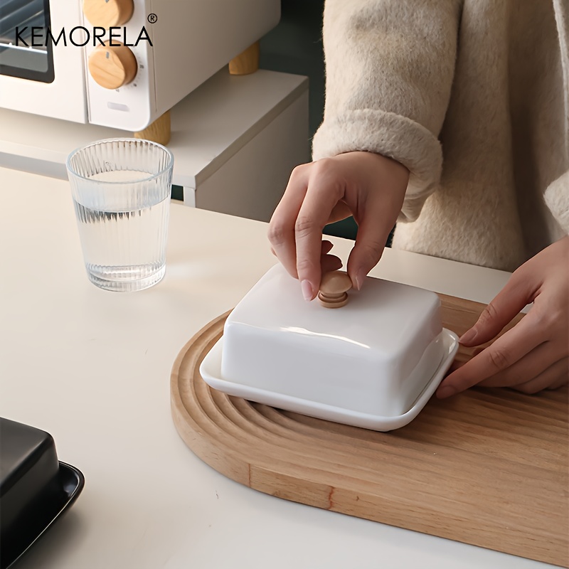Ceramic Butter Dish with Lid R - đánh giá và giá Food Storage In Restaurant