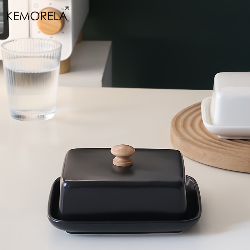 Ceramic Butter Dish with Lid R - đánh giá và giá Food Storage In Restaurant