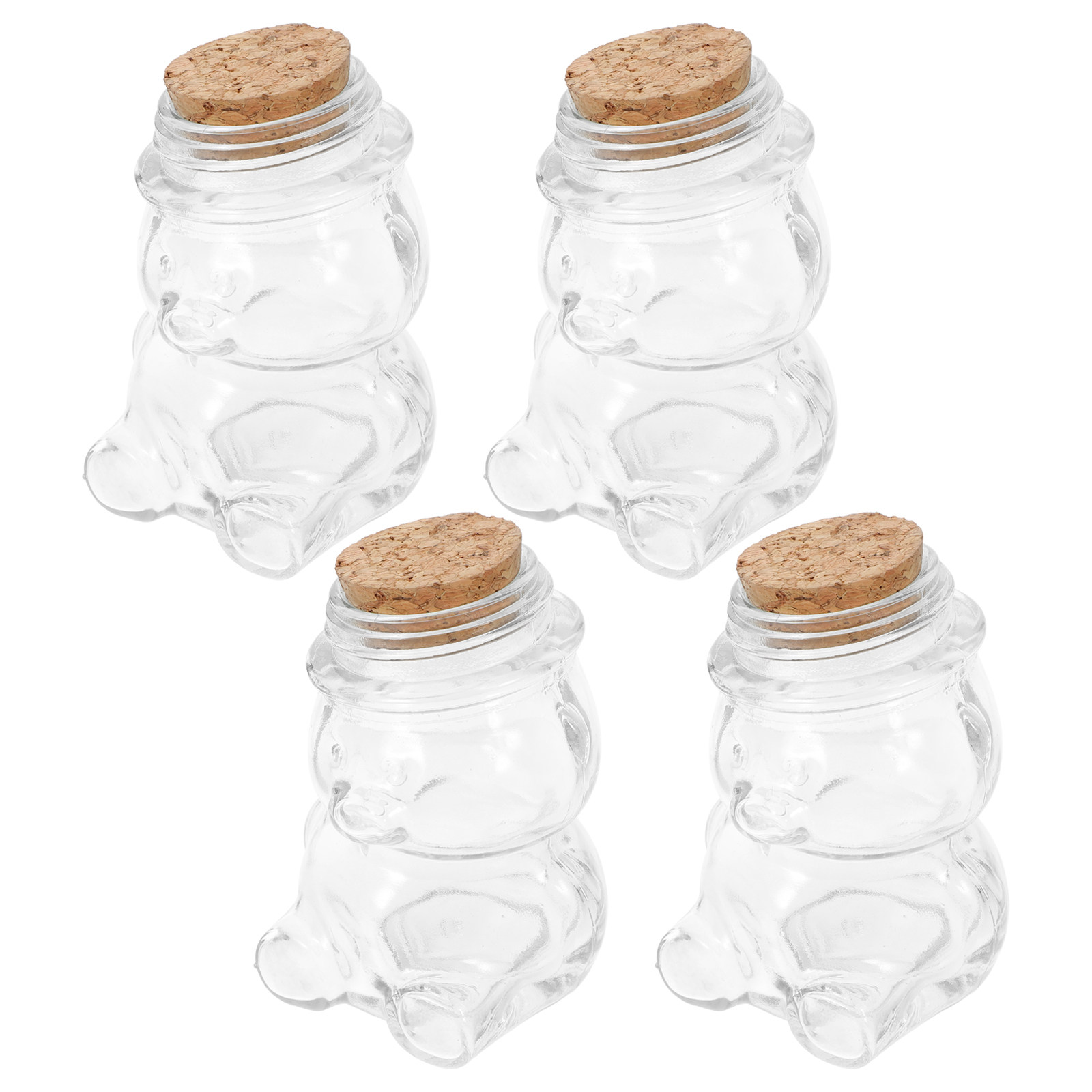 4Pcs Glass Candy Jar Set Trans - đánh giá và giá Food Storage Jars