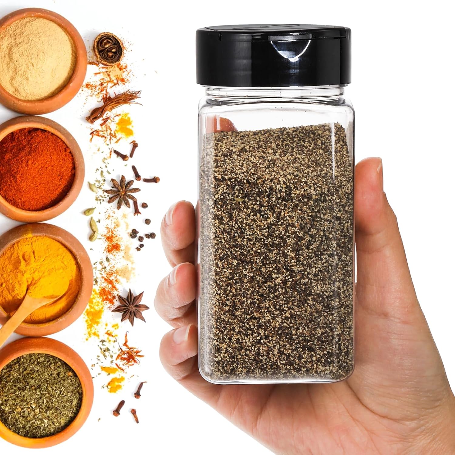 Square Large Plastic Spice Jar - đánh giá và giá Food Storage Unit