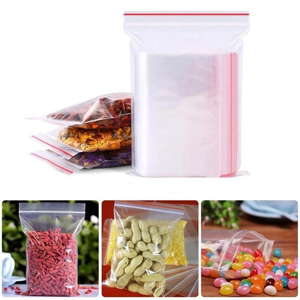 100-1000Pcs Reclosable Transpa - đánh giá và giá Food Storage Ziploc Bags