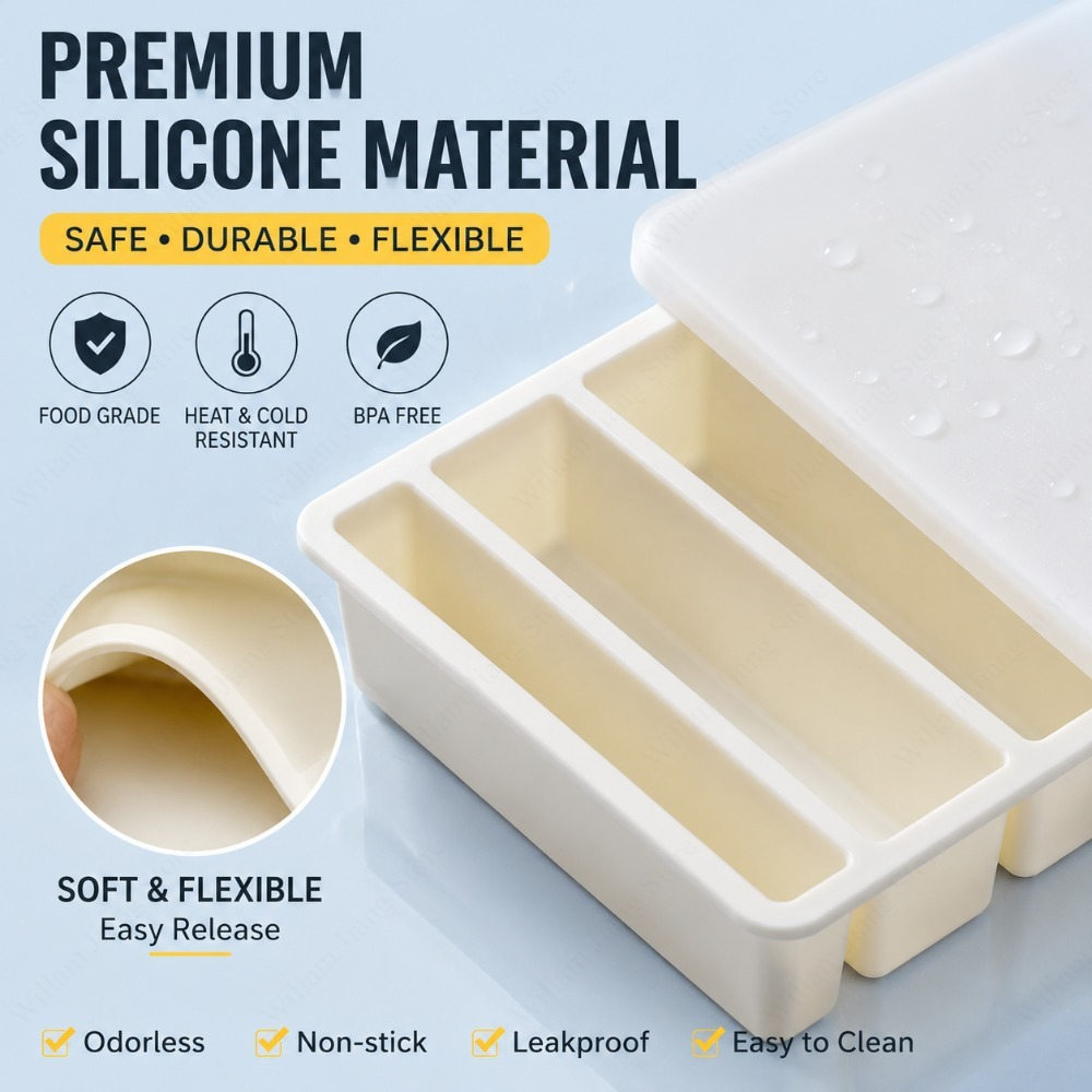 Durable Silicone Freezing Tray - đánh giá và giá Food Storage Home
