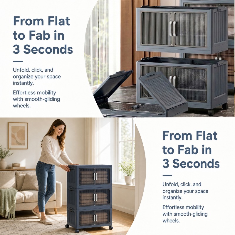 3‑Tier Foldable Plastic Storag - đánh giá và giá Stackable Pantry Bin