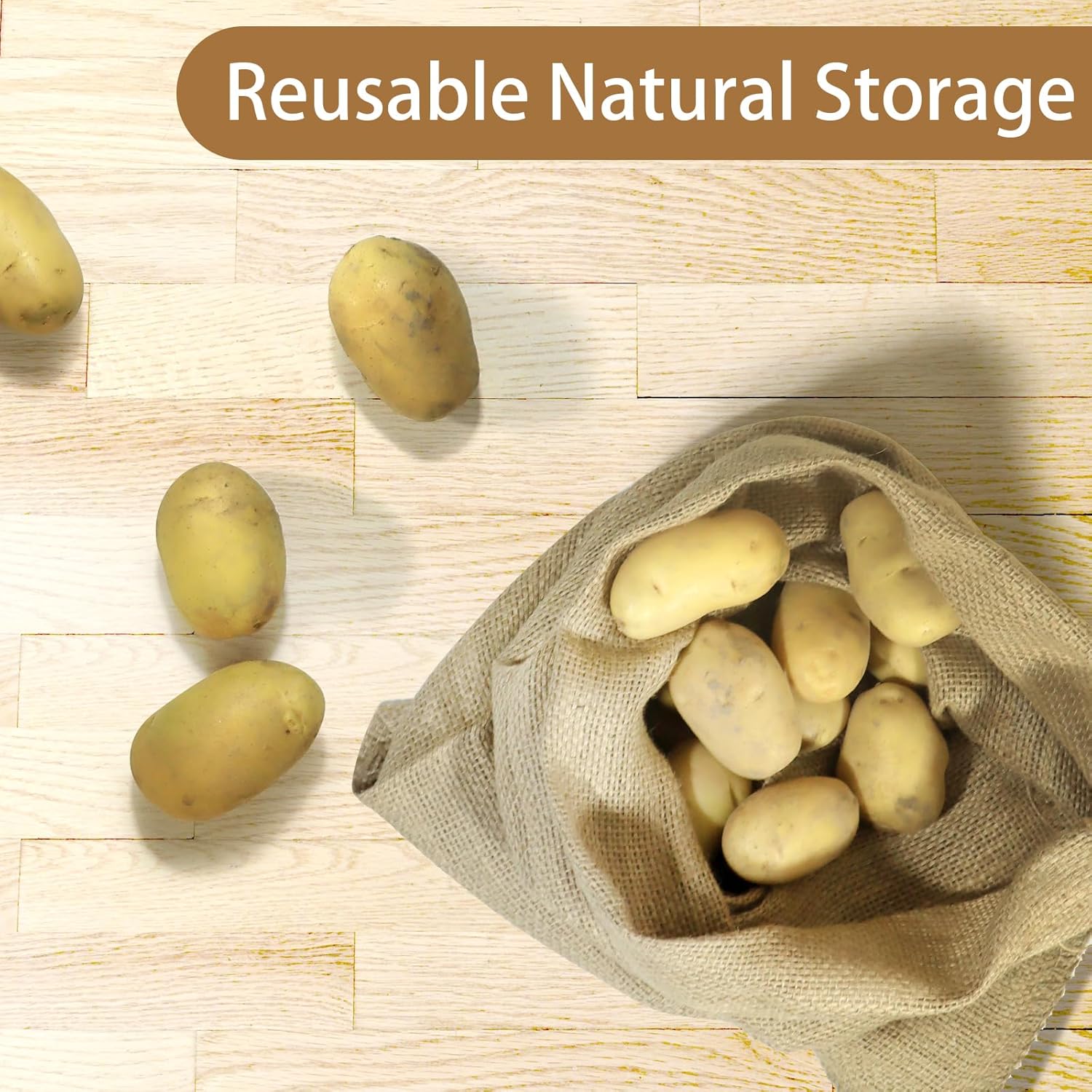 1 Pack Potato Sacks Burlap Bag - đánh giá và giá Food Storage Roots