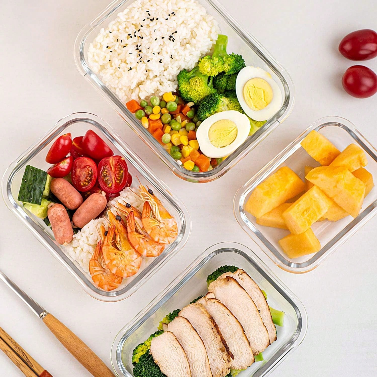 10 Pack Glass Meal Prep Contai - đánh giá và giá Food Storage With Glass Lids