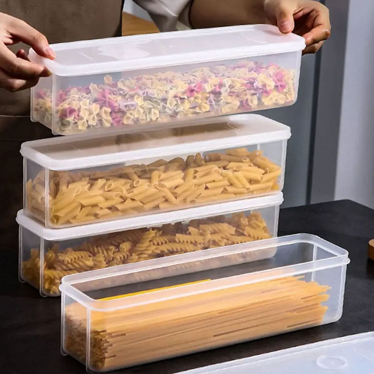 1 Plastic Transparent Storage  - đánh giá và giá Food Storage Refrigerator